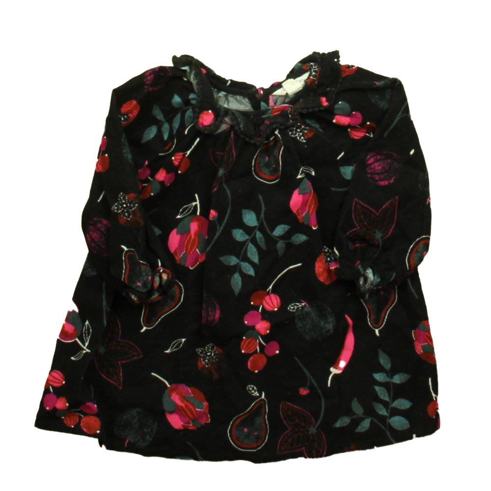 Country Road Girls Black Floral Dress size: 6-12 Months